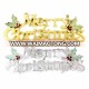 2017 hot sale 20cm christmas tree decoration shiny merry letter card christmas decor